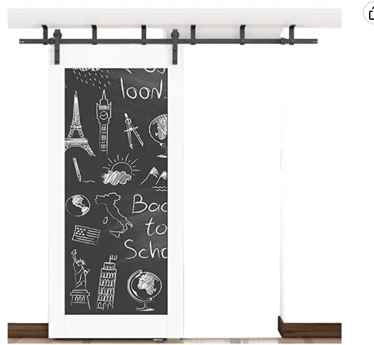 6 ft Barn Door Riel Black Ceiling Mount