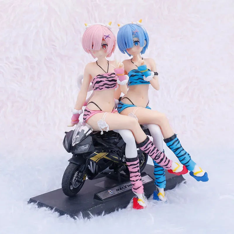 Action Figure do Re-Zero - Rem e Ram - 5 Estilos de 11cm a 16cm