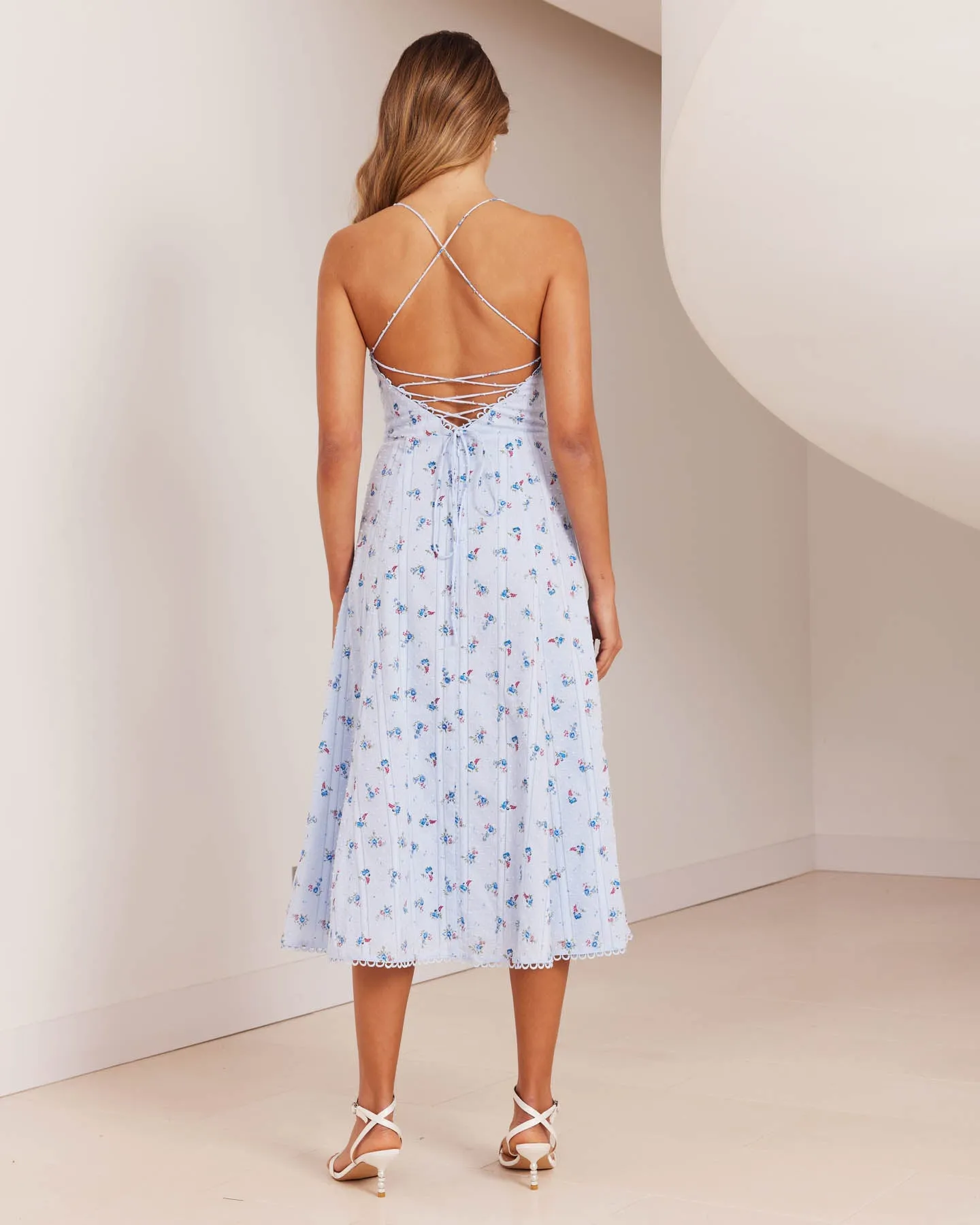 Aubrey Dress-Blue Floral