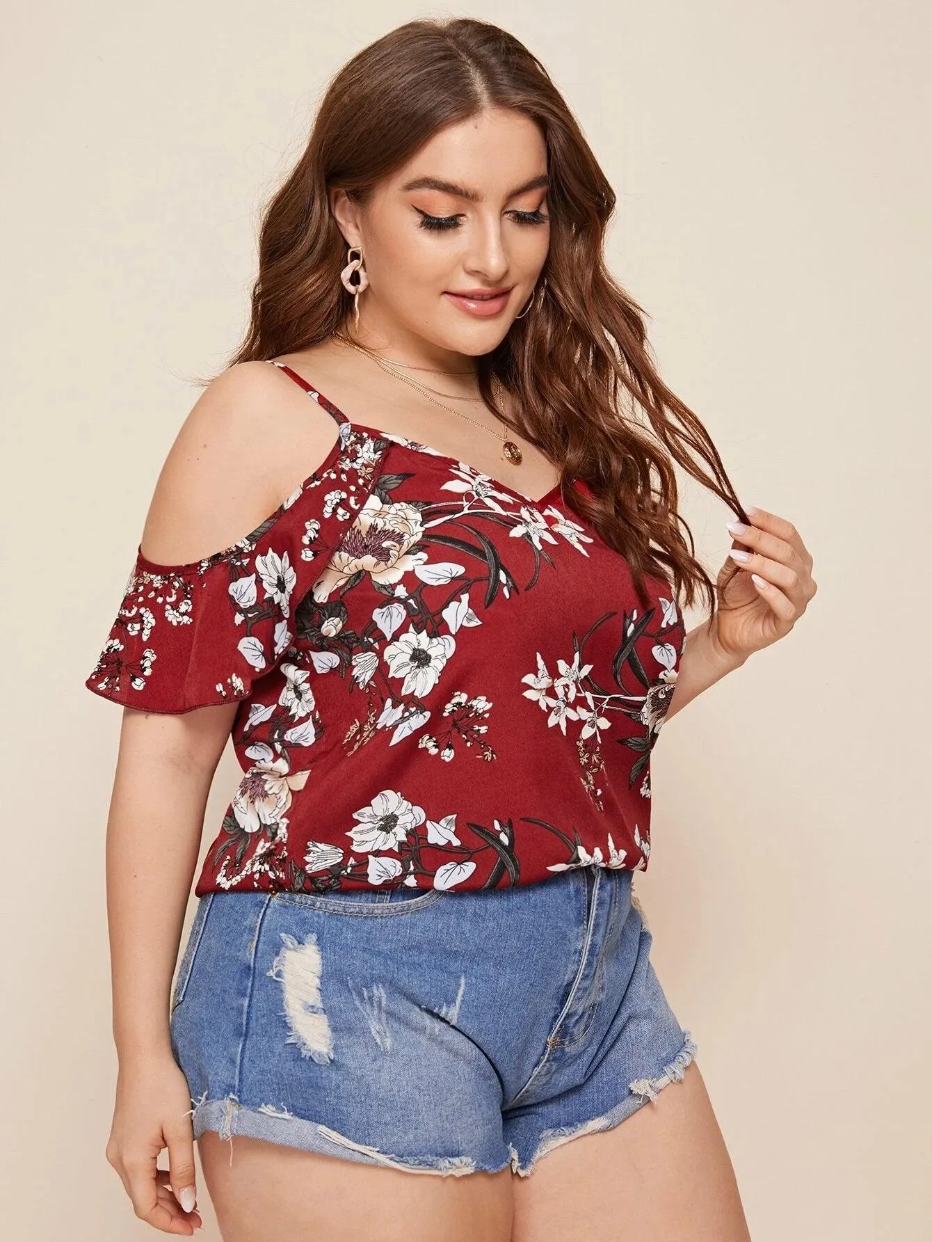 Blusa Classic Floral Plus Size - Tessa