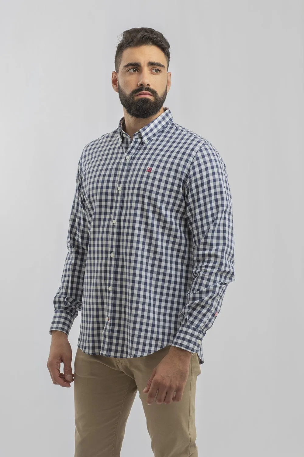 Camisa Cuadros Delave Marino