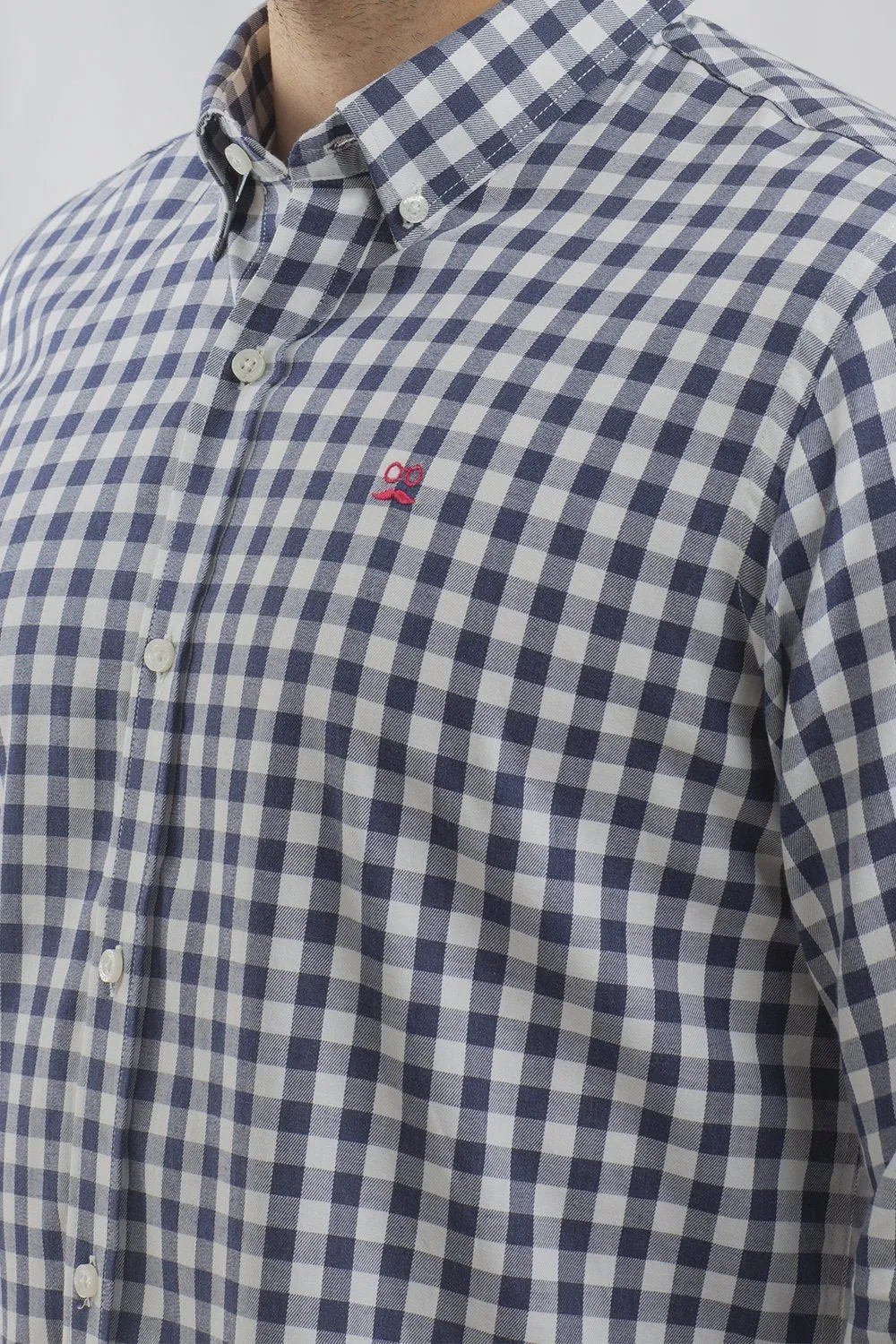 Camisa Cuadros Delave Marino