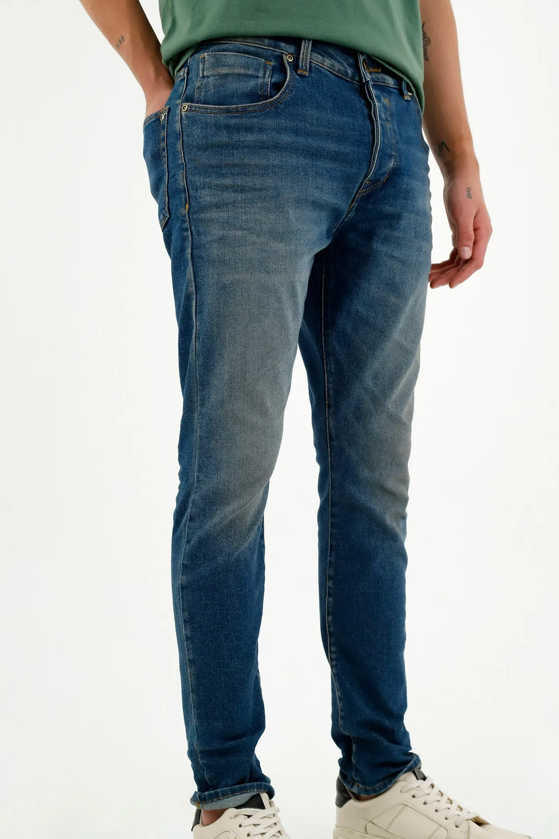 Jean Skinny azul para hombre