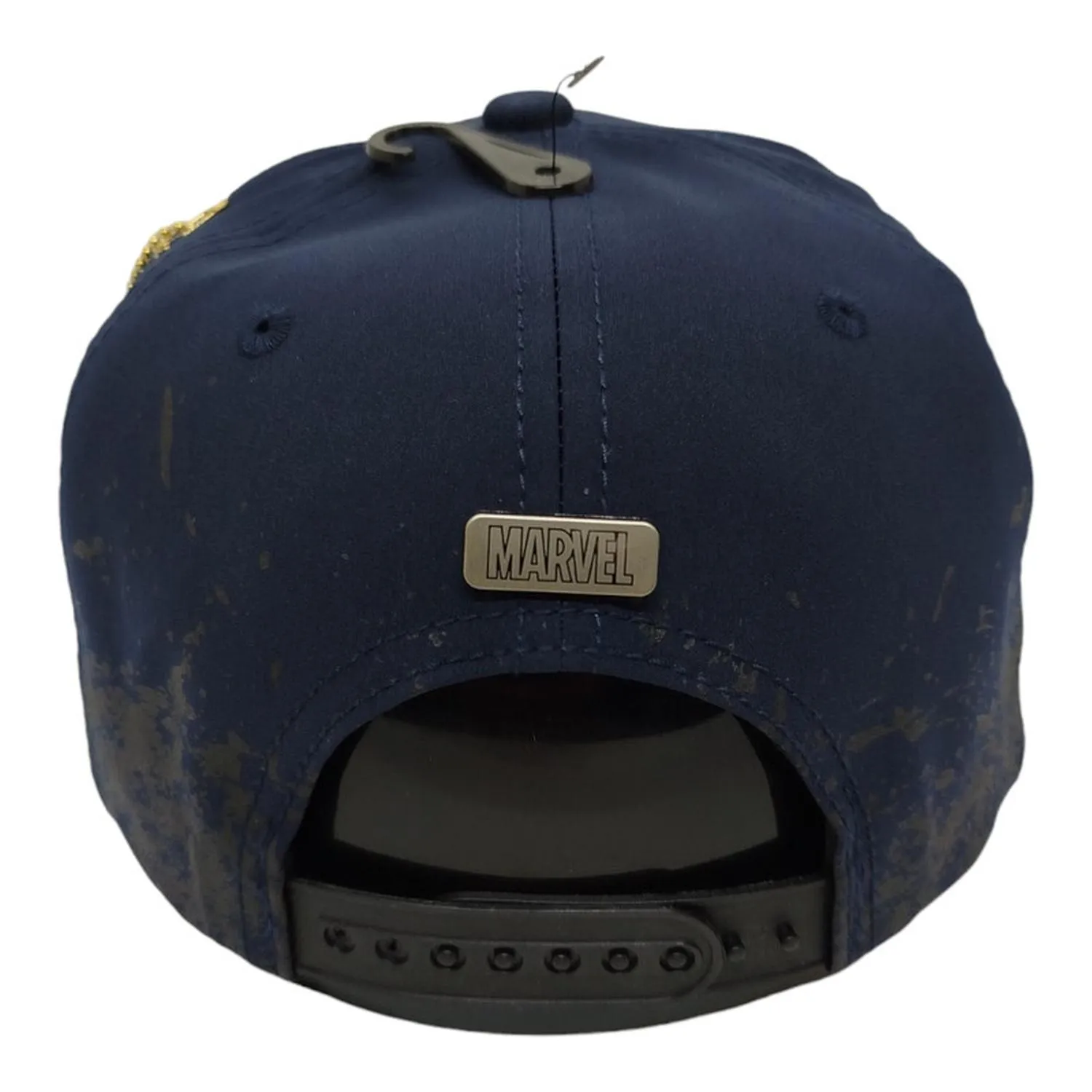 Kndit Caps Gorra Azul Marino Con Negro Placa Plateada Logo X-Men