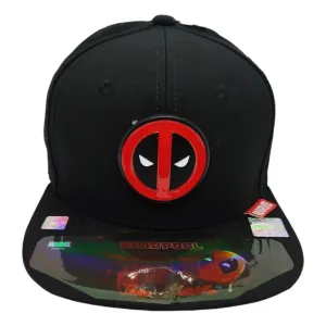 Kndit Caps Gorra Negra Placa Roja Con Negro Logo Deadpool