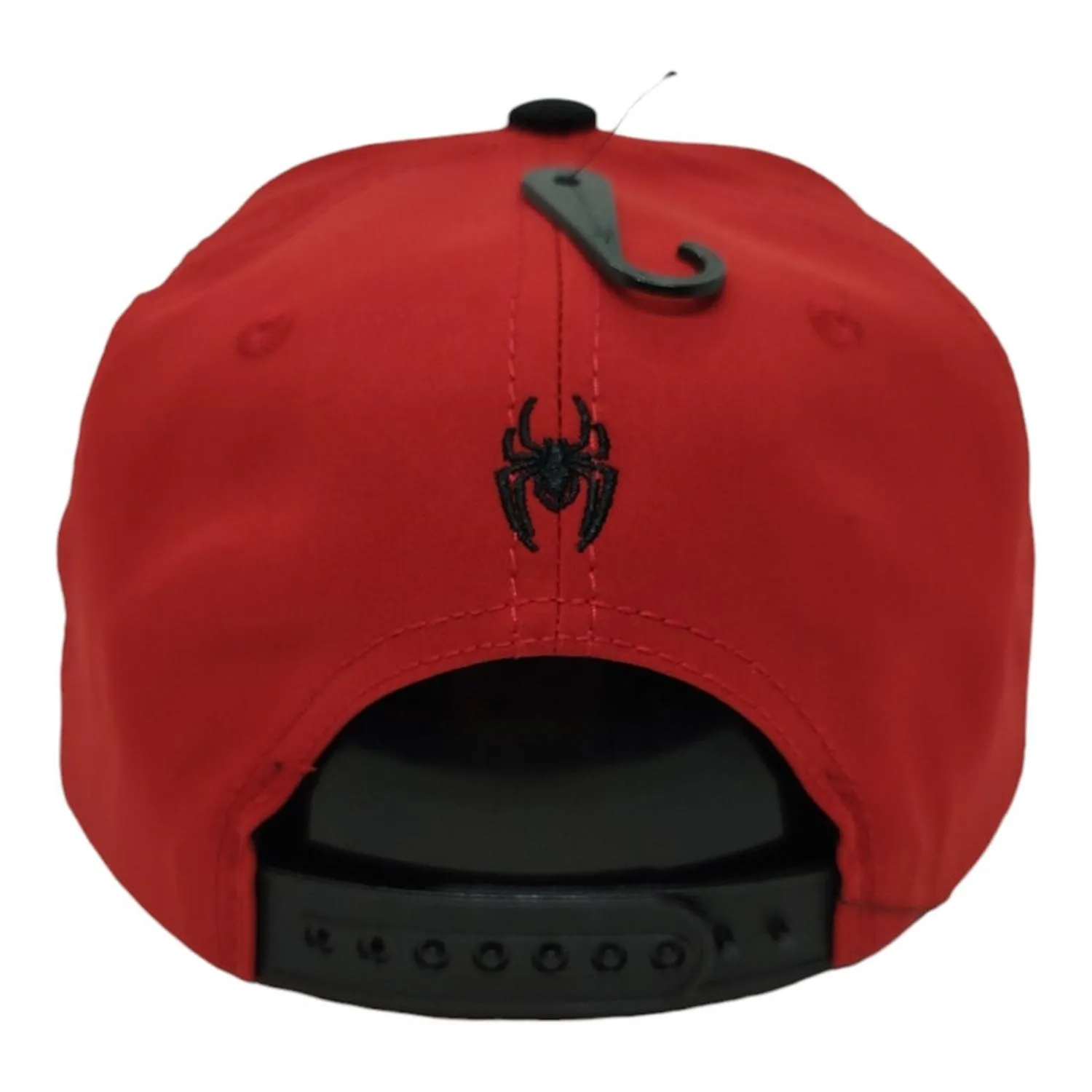 Kndit Caps Gorra Roja Con Negro Telaraña Placa Plateada Máscara-Araña Miles Morales