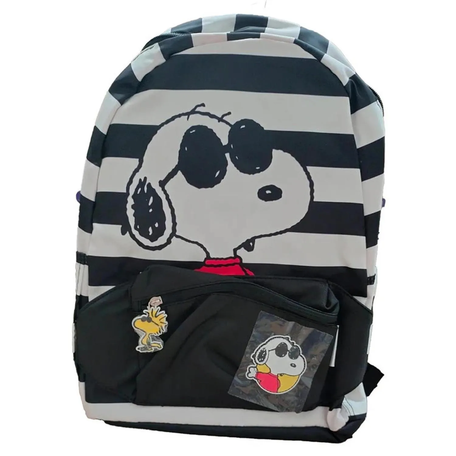 New Arrival Kee Pack Mochila Rayas Snoppy Con Lentes Peanuts