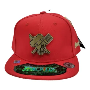 New Arrival Kndit Caps Gorra Roja Placa Bronce Sanji One Piece