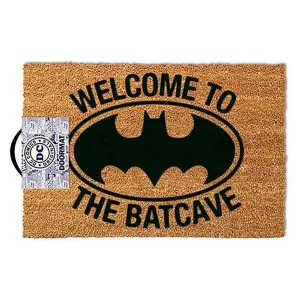 New Arrival Pyramid Internacional Alfombra Amarillo Con Negro Welcome To The Batcave Batman