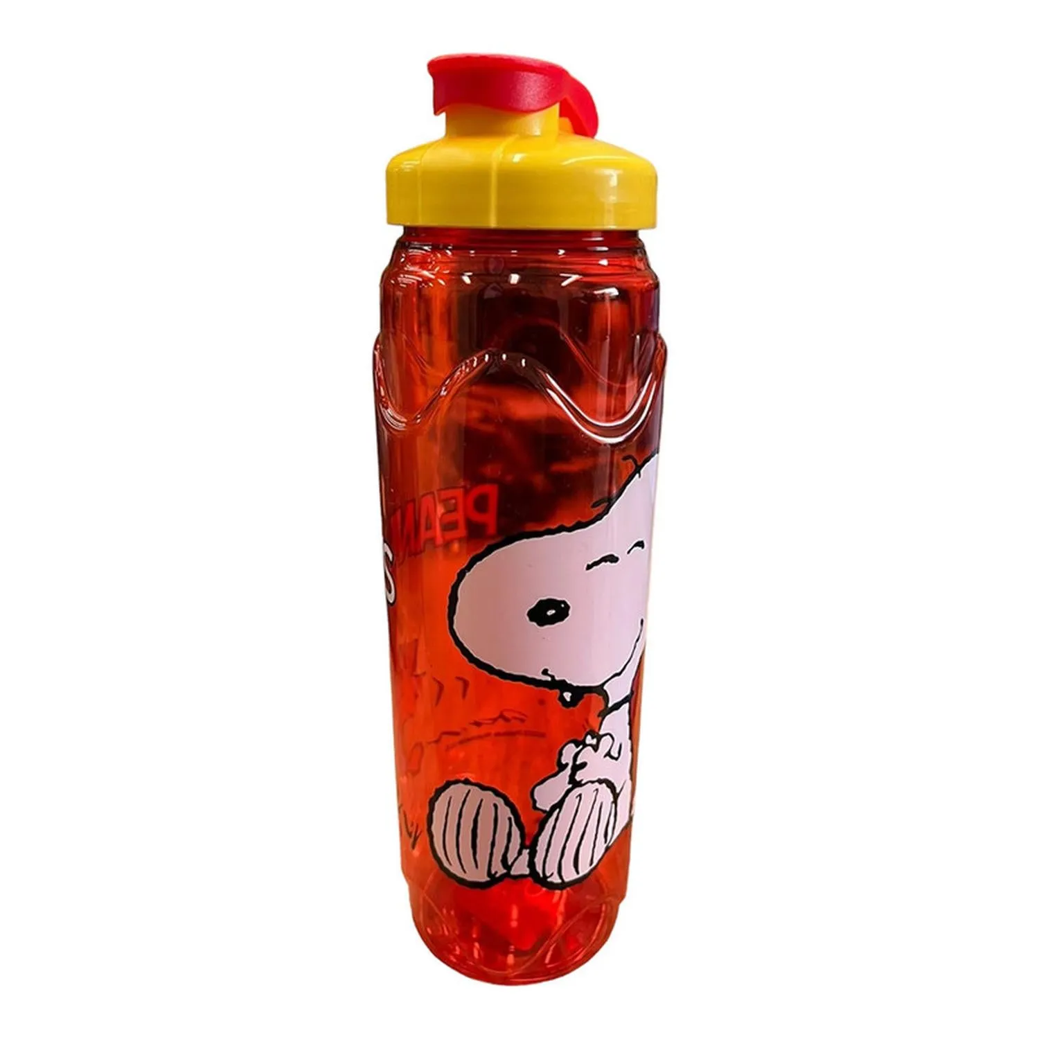 New Arrival Siglo 21 Botella Transparente Rojo Tapón Amarillo Snoopy Y Woodstock Peanuts