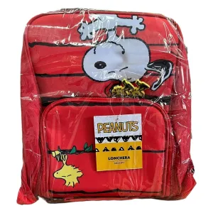 New Arrival Siglo 21 Lonchera Roja Casa Snoopy Y Woodstock Peanuts