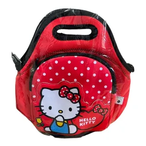 New Arrival Siglo 21 Lonchera Roja Contorno Negra Corazón Hello Kitty