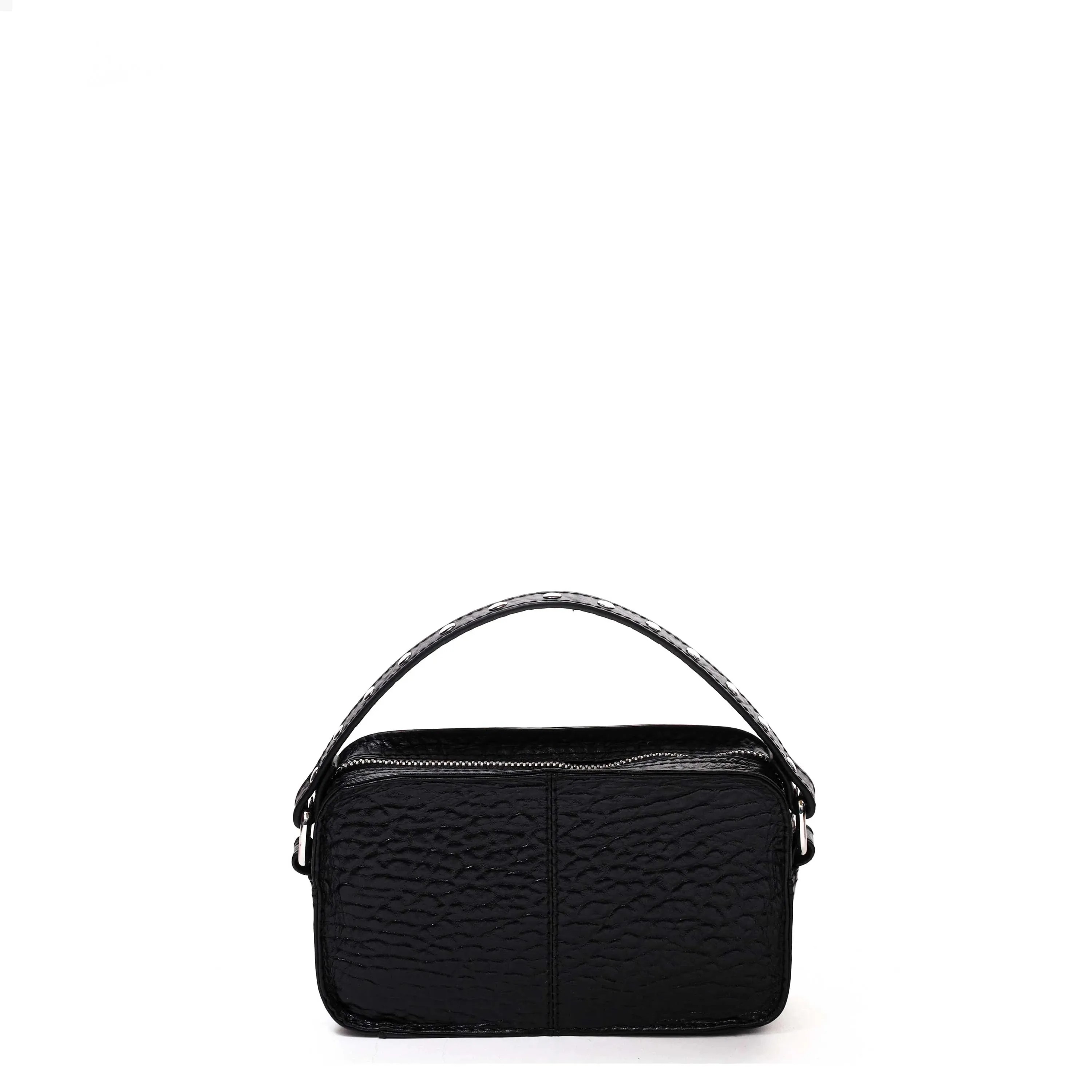 NUNOO | BOLSO MUJER | HELENA WITH STUDS NEW ZEALAND BLACK | NEGRO