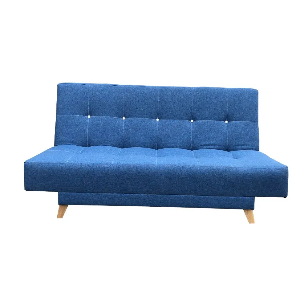 Sofa Cama London 3 Posiciones Tela Azul