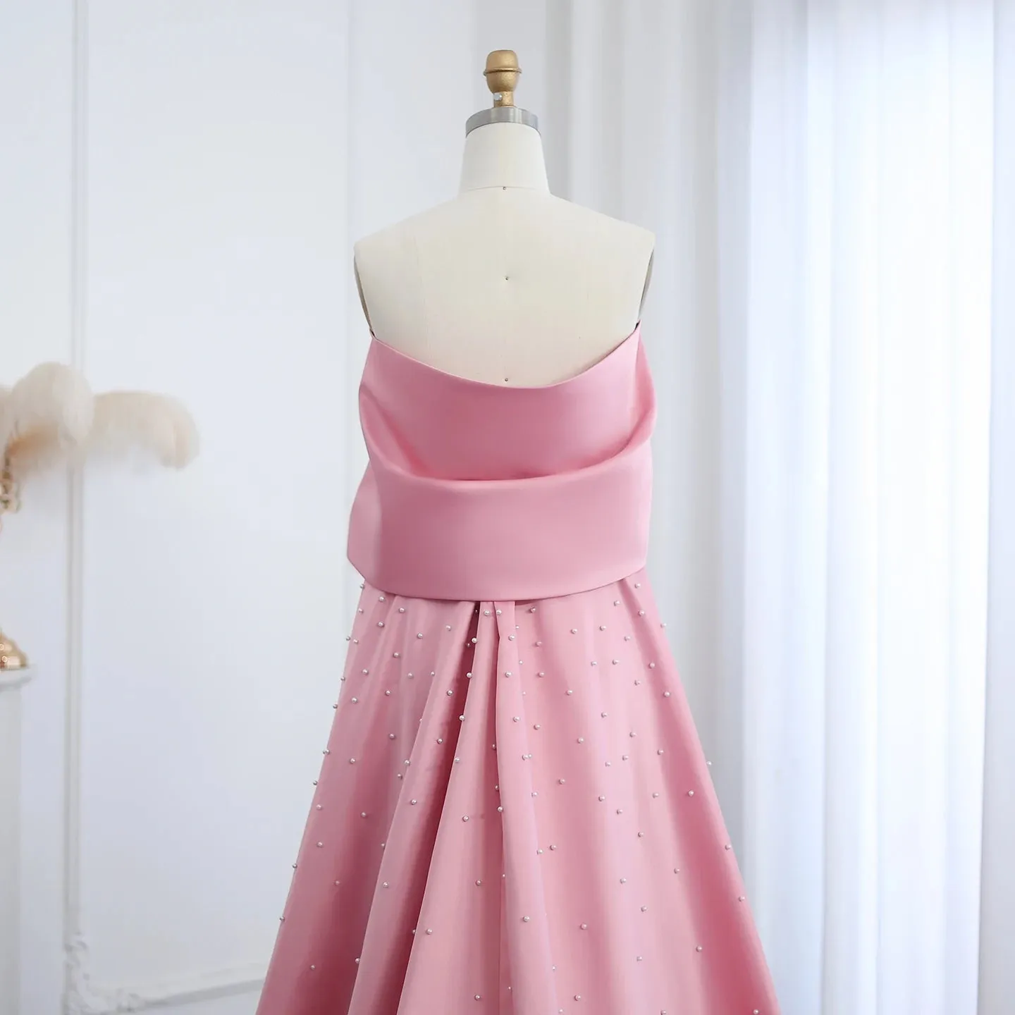 Vestido de Festa Longo Elegante Rosa com Brilho - Modelo Especial