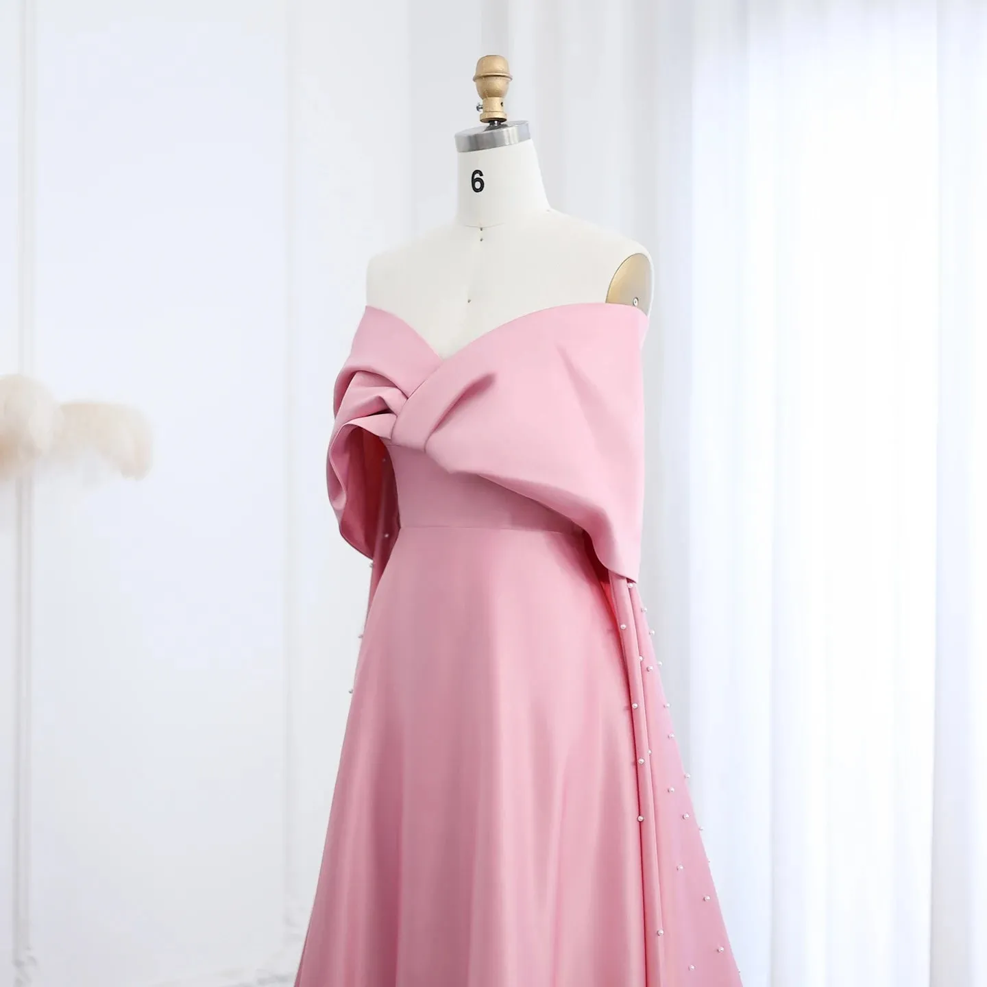 Vestido de Festa Longo Elegante Rosa com Brilho - Modelo Especial