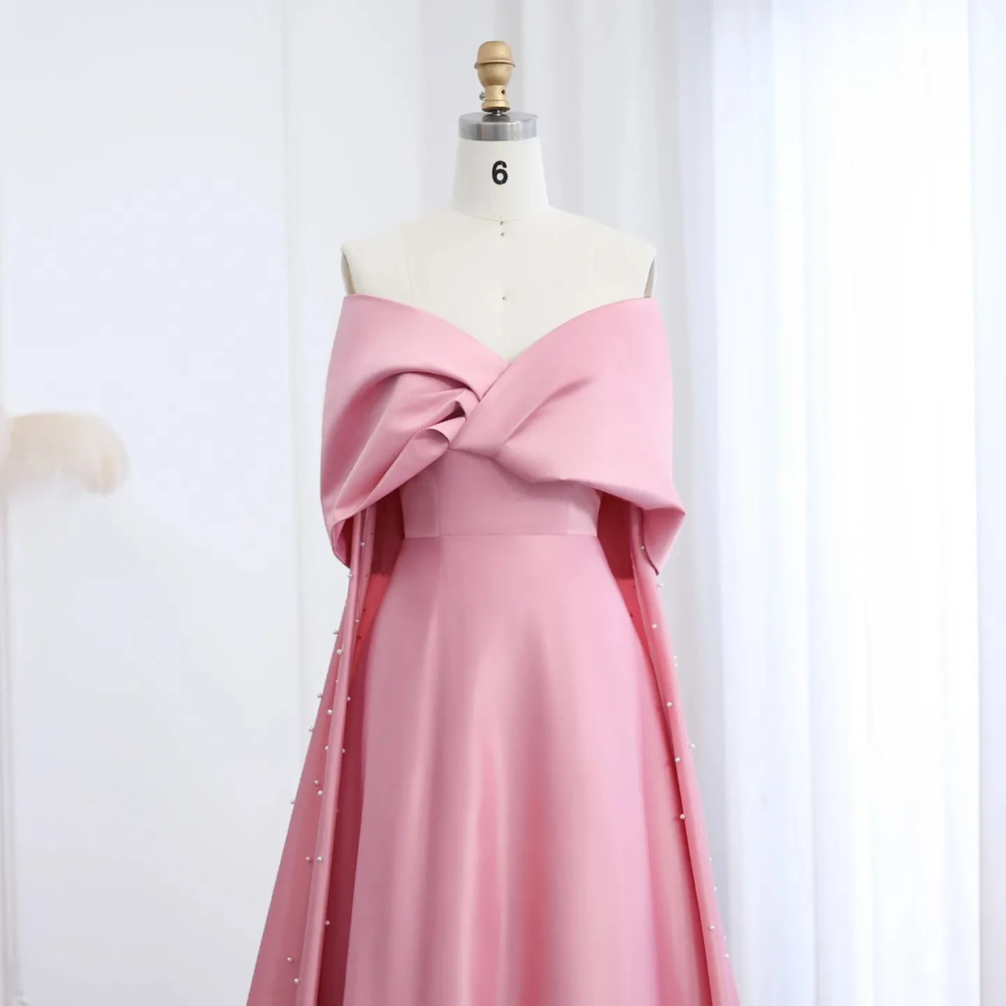 Vestido de Festa Longo Elegante Rosa com Brilho - Modelo Especial